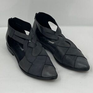 FREE PEOPLE Gray/ Blue Leather Shoes WOMENS SIZE 39